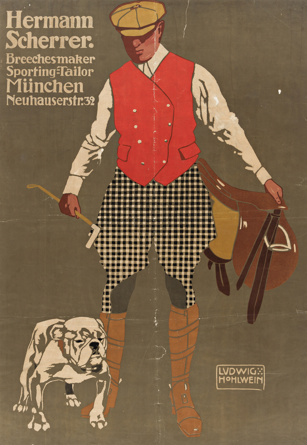 LUDWIG HOHLWEIN (1874-1949).  HERMANN SCHERRER. 1907. 38¼x26¼ inches, 97¾x67¼ cm. [Schön & Maison, Munich.]